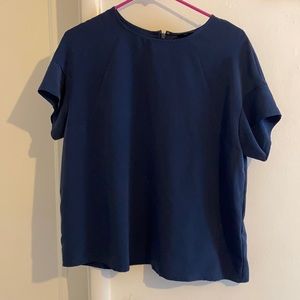 Size small dark blue blouse 100%polyester